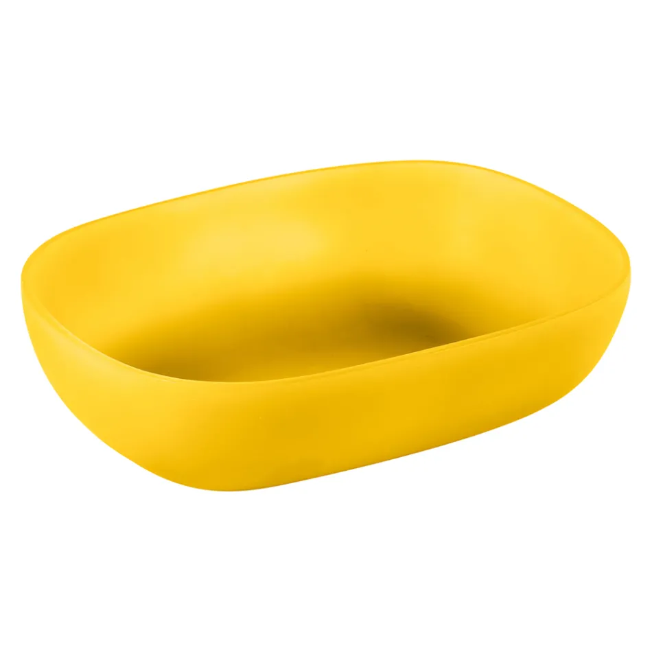 Composizione Accessori e Mobile Appoggio Giallo con Cassettiera - Georges  Viadurini