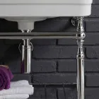 Composizione arredo bagno con lavabo su struttura metallica Beauty Viadurini