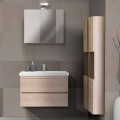 Mobile Bagno 80 cm, Lavabo, Specchio e 2 Colonne – Becky