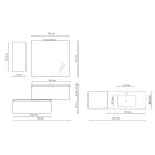 Composizione Bagno Completa di Lavabo, Base Antigraffio e Specchio Made in Italy - Dream Viadurini