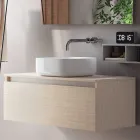Composizione Bagno Completa di Lavabo, Specchio e Base Made in Italy - Dream Viadurini