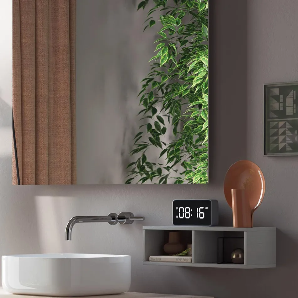 Composizione Bagno Completa di Lavabo, Specchio e Base Made in Italy - Dream Viadurini