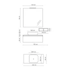 Composizione Bagno Completa di Lavabo, Specchio e Base Made in Italy - Dream Viadurini