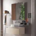 Composizione Bagno Completa di Lavabo, Specchio e Base Made in Italy - Dream Viadurini