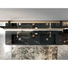 Composizione Bagno Completa di Specchio e Doppio Lavabo Made in Italy - Palom Viadurini