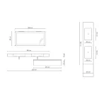 Composizione Bagno Completa di Specchio e Doppio Lavabo Made in Italy - Palom Viadurini