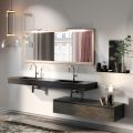 Composizione Bagno Completa di Specchio e Doppio Lavabo Made in Italy - Palom