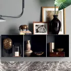 Composizione Bagno Completa di Specchio, Lavabo, Base e Top Made in Italy - Palom Viadurini