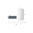Composizione Bagno Composta da Mensola con Lavabo, Pensili e Specchio - Velaria Viadurini