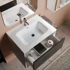 Composizione Bagno Composta da Specchio e Base Antigraffio Made in Italy - Kilos Viadurini