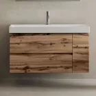 Composizione Bagno Comprensiva di Base con 2 Cassetti e 1 Anta Quercia - Titan Viadurini