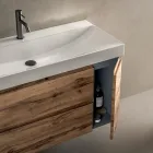 Composizione Bagno Comprensiva di Base con 2 Cassetti e 1 Anta Quercia - Titan Viadurini