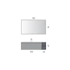 Composizione Bagno con 1 Base con 1 Cassetto e Vano a Giorno e Specchio - Titan Viadurini