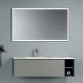 Composizione Bagno con 1 Base con 1 Cassetto e Vano a Giorno e Specchio - Titan