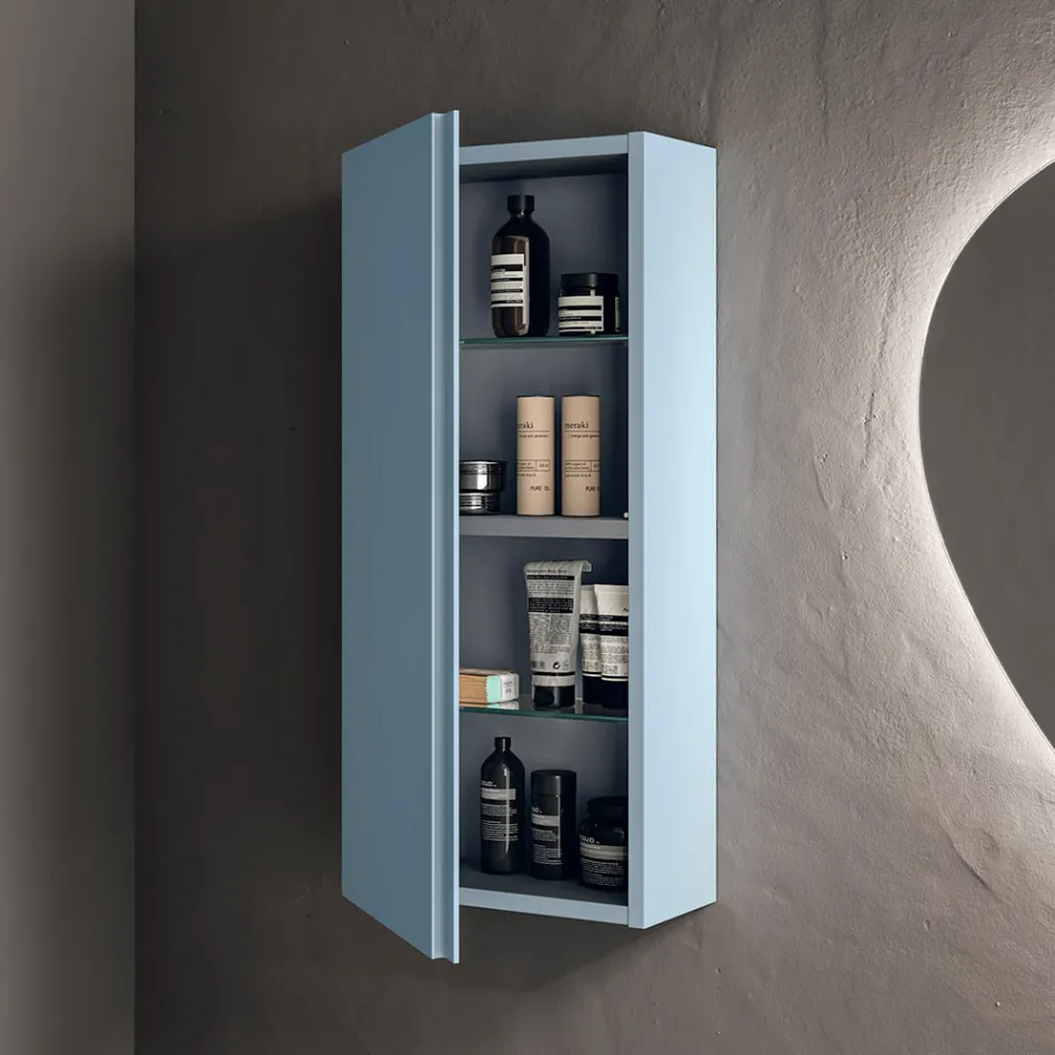 Composizione Bagno con 2 Basi con 1 Cassetto Ciascuna e Specchio - Titan Viadurini