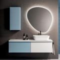 Composizione Bagno con 2 Basi con 1 Cassetto Ciascuna e Specchio - Titan