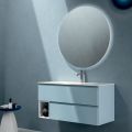 Composizione Bagno con 2 Cassetti, 1 Vano a Giorno e Specchio - Titan