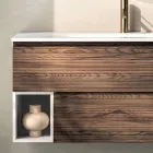 Composizione Bagno con 2 Cassetti, 2 Vani a Giorno e Lavabo - Elios Viadurini