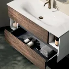 Composizione Bagno con 2 Cassetti, 2 Vani a Giorno e Lavabo - Elios Viadurini