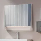 Composizione Bagno con 2 Cassetti, Lavabo Bianco, Specchio e Pensile - Elios Viadurini