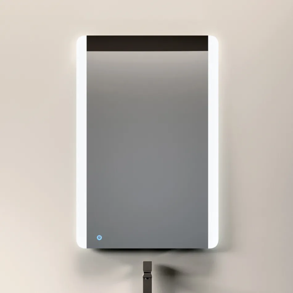 Composizione Bagno con 3 Cassetti Tortora Opachi, Specchio e Lavabo - Velaria Viadurini