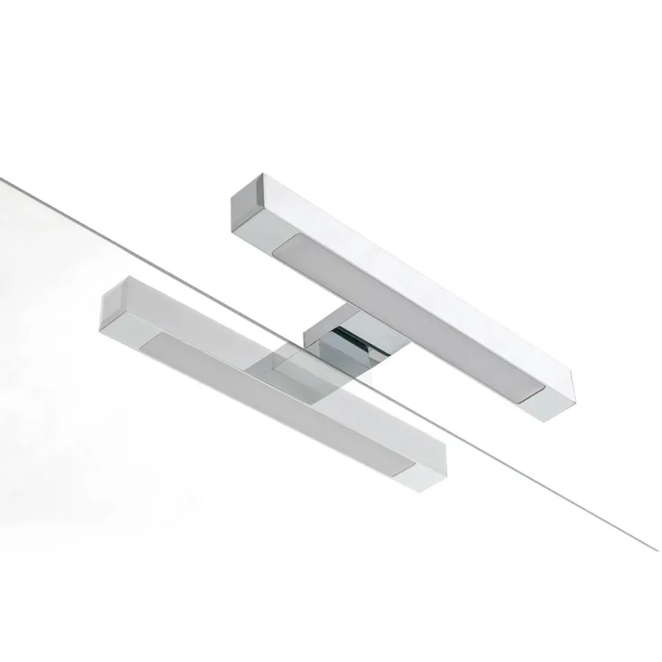 Composizione Bagno con 4 Cassetti, 2 Lavabi in Ceramica e Specchio - Titan Viadurini