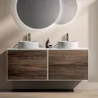 Composizione Bagno con 4 Cassetti in Rovere Rio, Specchio e Lavabo - Velaria Viadurini