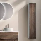 Composizione Bagno con 4 Cassetti in Rovere Rio, Specchio e Lavabo - Velaria Viadurini