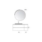 Composizione Bagno con 4 Cassetti, Lavabo in Ceramica Nero e Specchio - Elios Viadurini