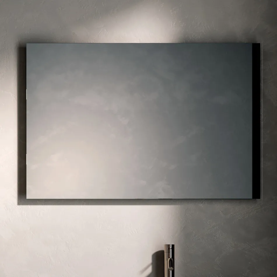 Composizione Bagno con 4 Cassetti, Vano a Giorno, Lavabo e Specchio - Velaria Viadurini