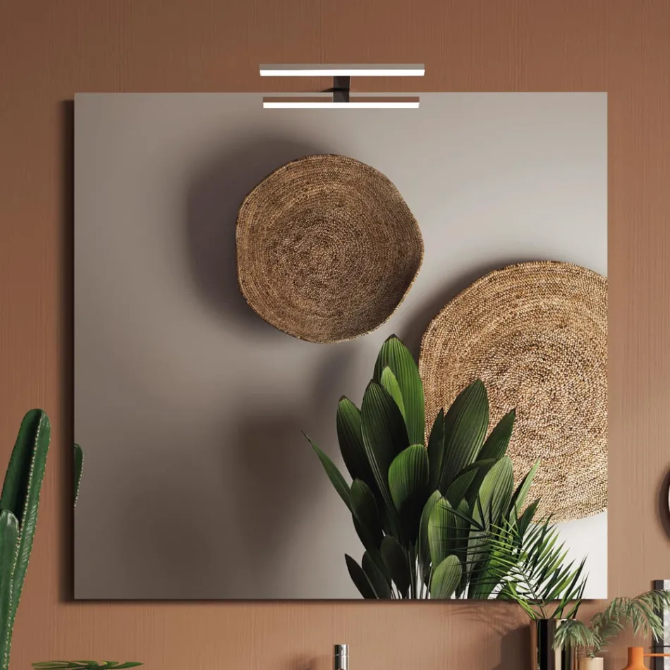 Composizione Bagno con Base Sospesa, Specchio e Lavabo Made in Italy - Dream Viadurini