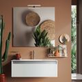 Composizione Bagno con Base Sospesa, Specchio e Lavabo Made in Italy - Dream