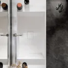Composizione Bagno con Base, Specchio e Lavabo in Resina Made in Italy - Kilos Viadurini