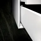 Composizione Bagno con Base, Specchio e Lavabo in Resina Made in Italy - Kilos Viadurini