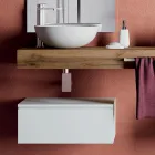 Composizione Bagno con Basi Antigraffio e Lavabi in Resina Made in italy - Palom Viadurini