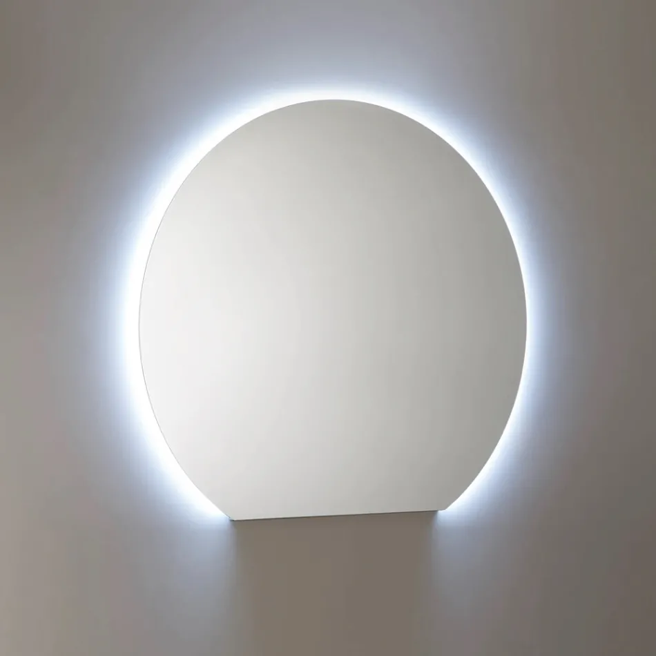 Composizione Bagno con Cassetti, Lavabo in Ceramica e Specchio Led - Elios Viadurini