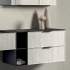 Composizione Bagno con Cassetti, Lavabo, Specchio e Pensile - Orione Viadurini
