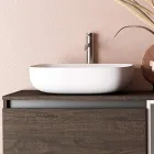 Composizione Bagno con Lavabo in Ceramica e Specchio Made in Italy - Dream Viadurini