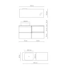 Composizione Bagno con Lavabo in Ceramica e Specchio Made in Italy - Dream Viadurini