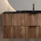 Composizione Bagno con Lavabo in Gres Noir Desir - Orione Viadurini