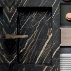 Composizione Bagno con Lavabo in Gres Noir Desir - Orione Viadurini