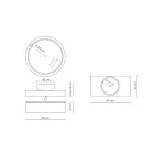 Composizione Bagno con Lavabo in Resina e Specchio Made in Italy - Palom Viadurini
