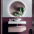 Composizione Bagno con Lavabo in Resina e Specchio Made in Italy - Palom