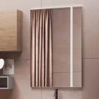 Composizione Bagno con Specchio con Lampada Integrata, Lavabo e Base - Dream Viadurini