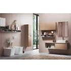 Composizione Bagno con Specchio con Lampada Integrata, Lavabo e Base - Dream Viadurini