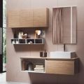 Composizione Bagno con Specchio con Lampada Integrata, Lavabo e Base - Dream