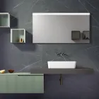 Composizione Bagno con Specchio e Pensili in Metallo Made in Italy - Efesto Viadurini