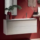 Composizione Bagno con Specchio Girevole 180°, Base e Lavabo Made in Italy - Kilos Viadurini
