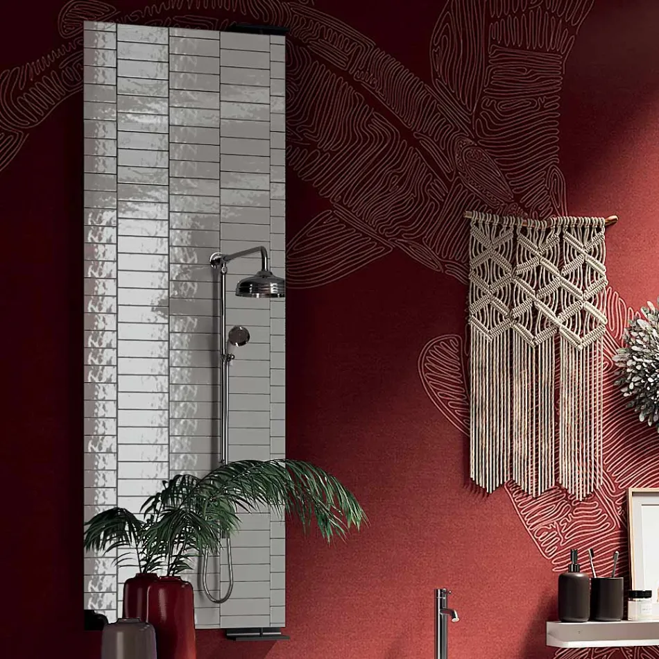 Composizione Bagno con Specchio Girevole 180°, Base e Lavabo Made in Italy - Kilos Viadurini