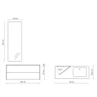Composizione Bagno con Specchio Girevole 180°, Base e Lavabo Made in Italy - Kilos Viadurini